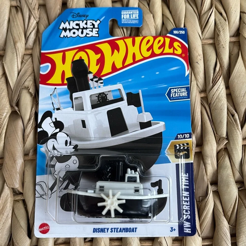 Disney Mickey Mouse SteamBoat Willie Mattel Hot Wheels Steam Boat New 2025 Toy